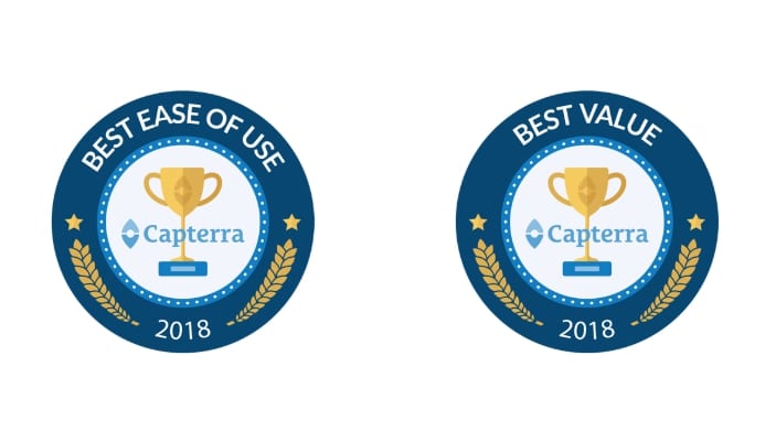 Capterra by Gartner Awarded Shelf for the “Best Ease of Use” and the “Best Value”