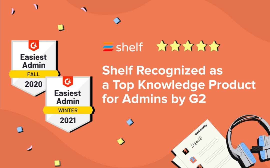 Shelf Recognized as a Top Knowledge Product for Admins by G2