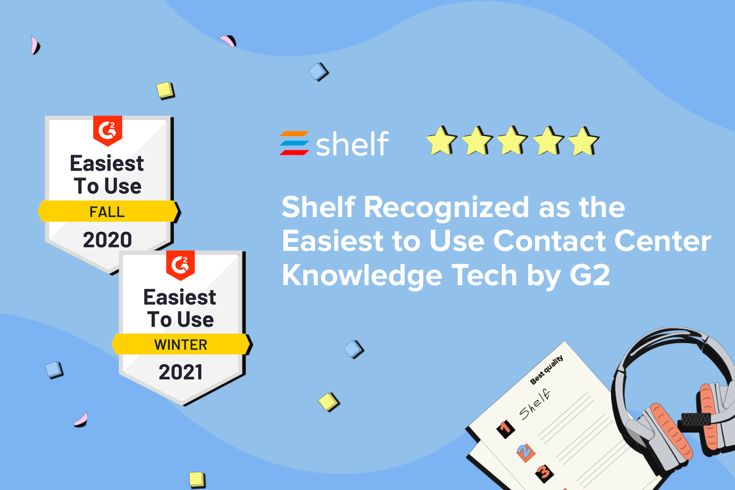 Shelf Recognized as the Easiest to Use Contact Center Knowledge Tech by G2: image 1