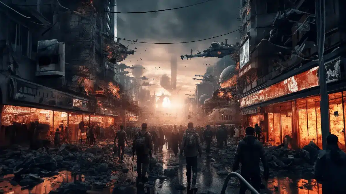 Midjourney depiction of a grim future.