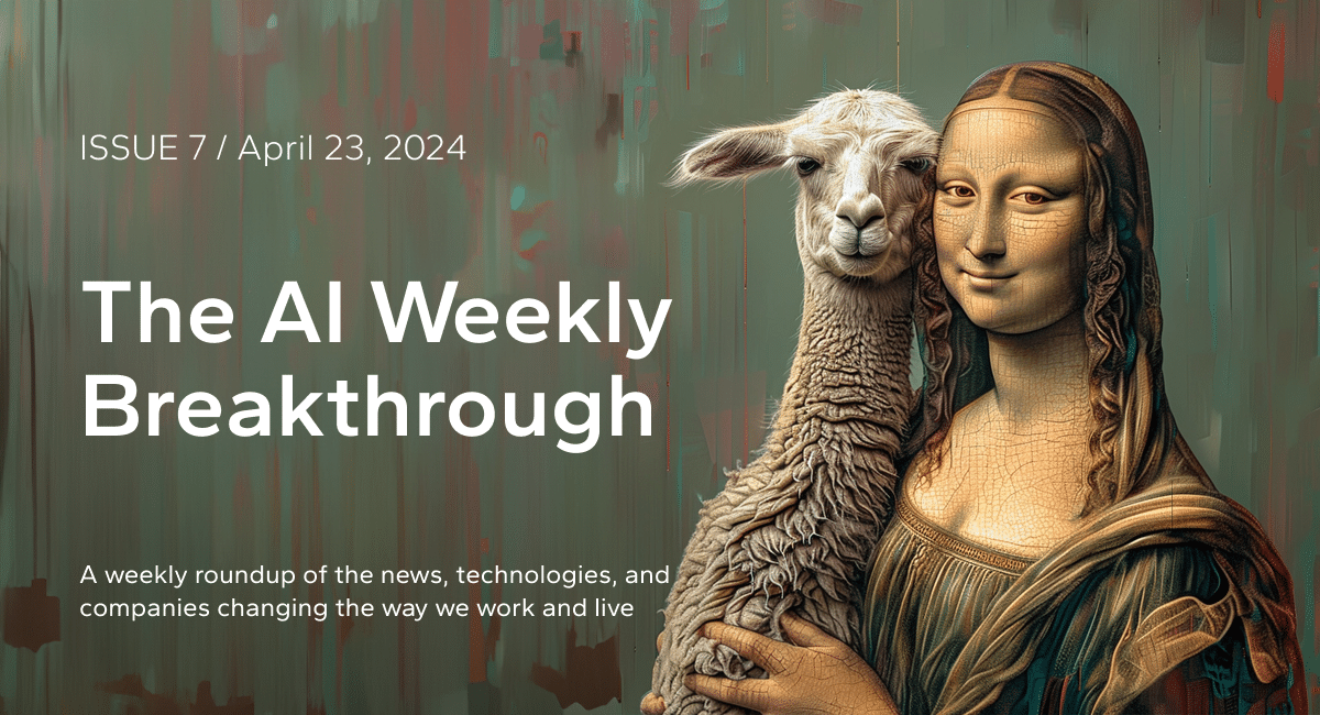 AI Weekly Newsletter - Midjourney Depiction of Mona Lisa sitting with Lama