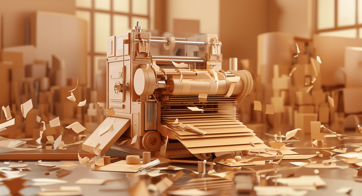 Futuristic paper printing machine